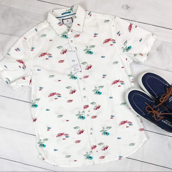 denim and flower brand mens shirts